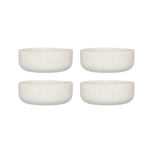 4pc Ecology Domus 16.5cm Stoneware Soup Bowl Set Round - Ecru