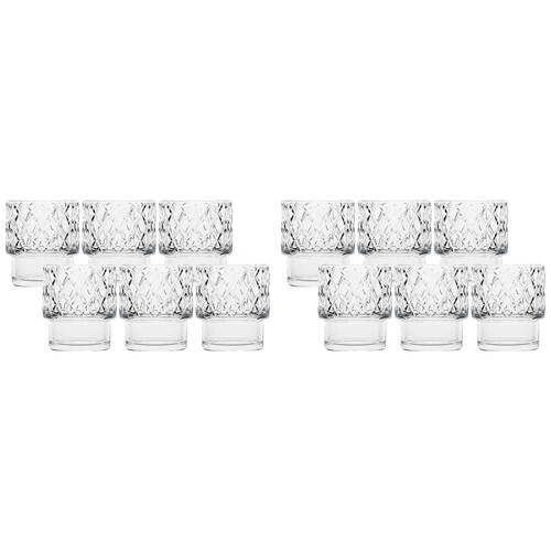 12pc Ecology Dante Glass Tumblers Set Drinking Cup 300ml - Clear