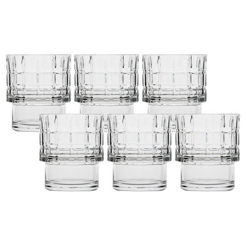 6pc Ecology Phineas Glass Tumblers Drinking Cup 300ml - Clear