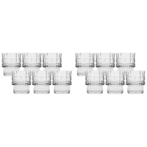 12pc Ecology Phineas Glass Tumblers Drinking Cup 300ml - Clear