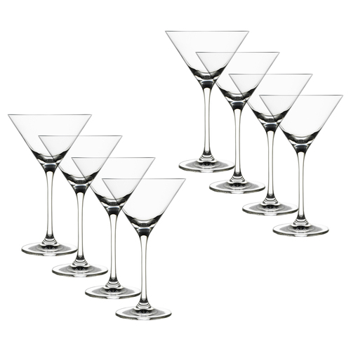 8pc Ecology Classic 210ml Martini Glasses Drinkware Set - Clear