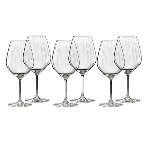 6pc Ecology Twill Red Wine Drinking Glass Set 570ml