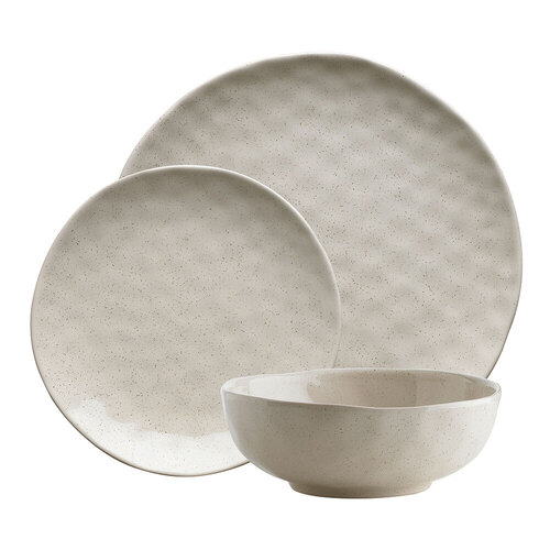 12pc Ecology Speckle Oatmeal Dinner Set