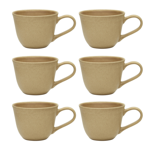 6PK Ecology Malta Matte Stoneware Drinking Mug 330ml Caramel