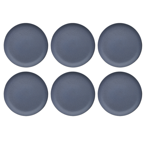 6PK Ecology Malta Matte Stoneware Side Plate 21cm Denim