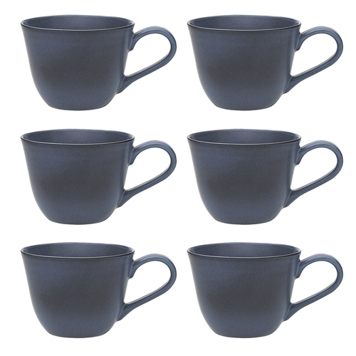 6PK Ecology Malta Matte Stoneware Drinking Mug 330ml Denim