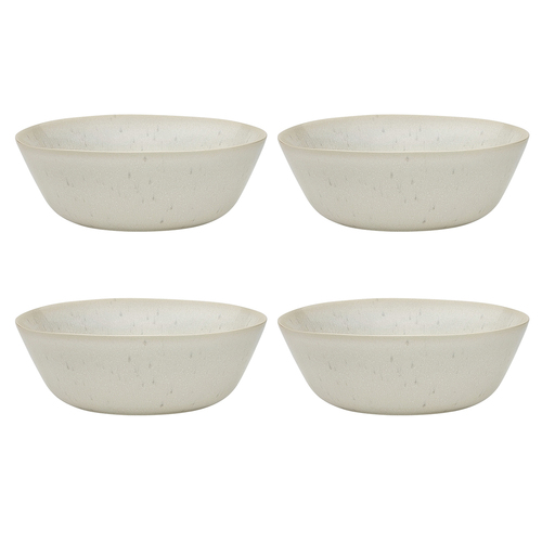4PK Ecology Malta Matte Stoneware Food Bowl 17x6.5cm Linen