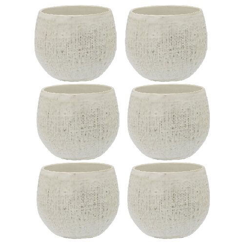 6PK Ecology Dinnerware Stoneware Linen Cuddle Drinking Mug 330ml/12.8cm Birch