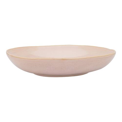 Ecology Reactive Glaze Stoneware Ottawa Shallow Bowl 28 x 5cm Pink Salt