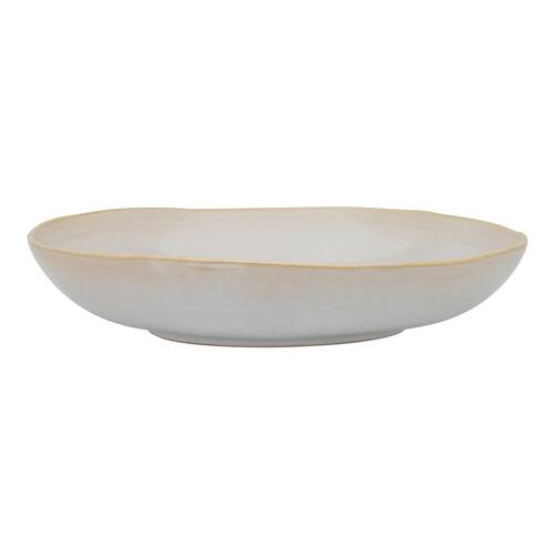 Ecology Reactive Glaze Stoneware Ottawa Shallow Bowl 29 x 5cm White