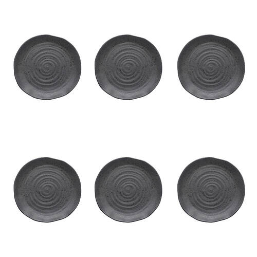 6PK Ecology Ottawa Stoneware Side Plate Tableware 21cm - Stone