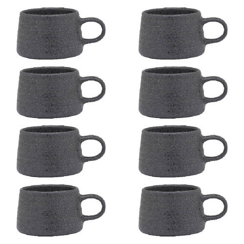 8PK Ecology Ottawa Stoneware Macchiato Cup Tableware 85ml - Stone