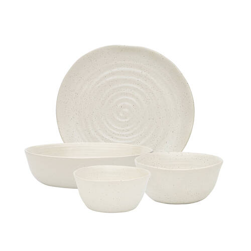 4pc Ecology Ottawa Stoneware Dinner Set Plate/Bowl Tableware - Calico