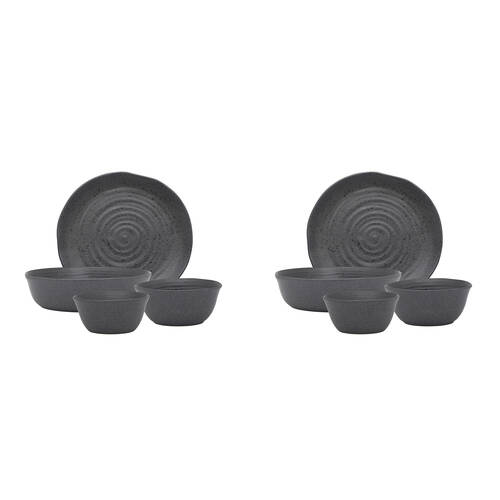 2PK Ecology 4pc Ottawa Stoneware Dinner Set Plate/Bowl Tableware - Stone