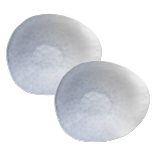 2PK Ecology Lightweight Reactive Glaze Porcelain Oyster Serving Bowl 22cm Midday