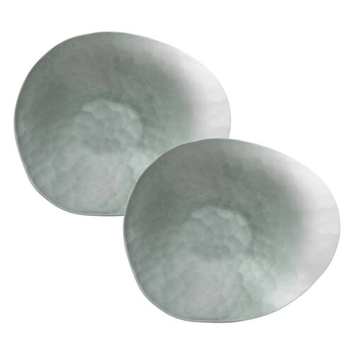 2PK Ecology Lightweight Reactive Glaze Porcelain Oyster Serving Bowl 22cm Meadow