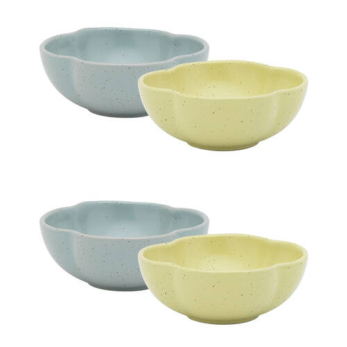 2x 2pc Ecology Matte Glaze Porcelain Bloom Round Dip Bowls 8cm Midday, Ginko