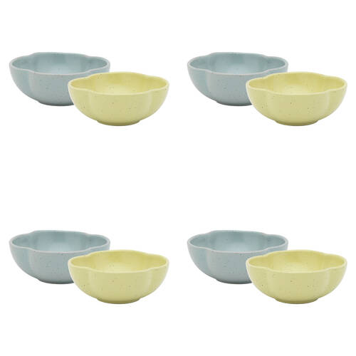 4x 2pc Ecology Matte Glaze Porcelain Bloom Round Dip Bowls 8cm Midday, Ginko