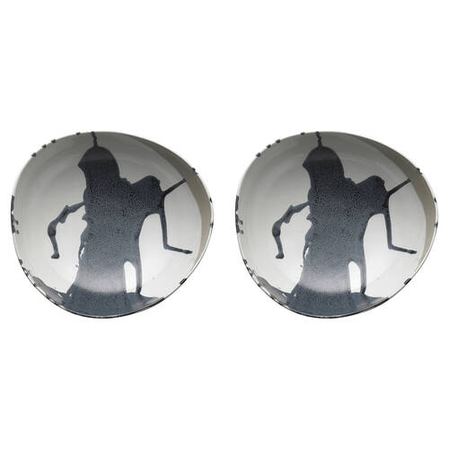 2PK Ecology Nest Stoneware Footed Bowl Dish Tableware 25cm