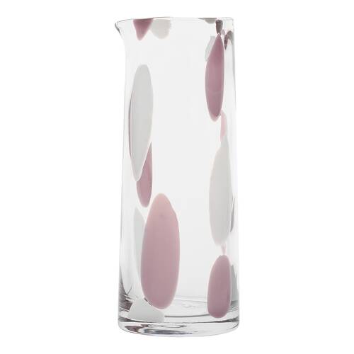 Ecology Camille Soda Lime Glass Carafe Drink Decanter Jug 1.3L Blush