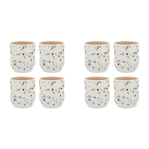 2x 4pc Ecology High Gloss Glaze Stoneware Dusk Cuddle Mugs Cups 280ml Pink