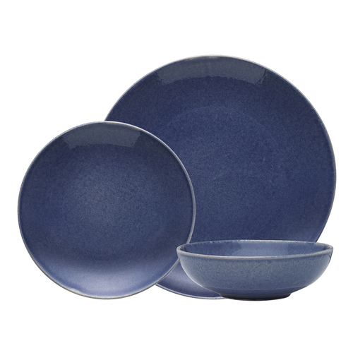 12pc Ecology Dwell Dinner Set Plates/Bowls Side Dish - Azure