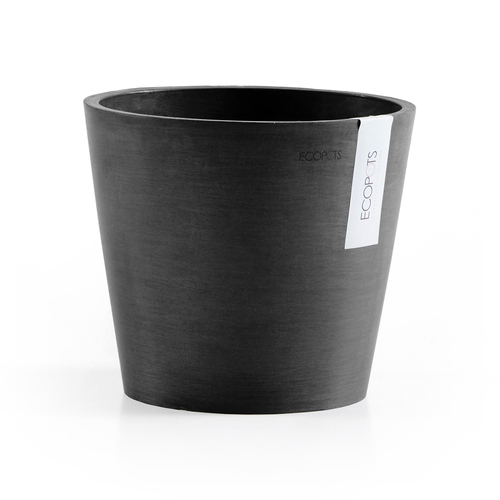 Ecopots Amstersdam 20cm Home Decor Garden Plant Pot Dark Grey