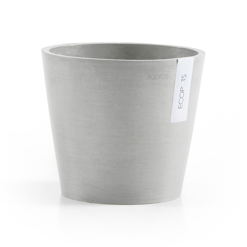 Ecopots Amstersdam 20cm Home Decor Garden Plant Pot White Grey