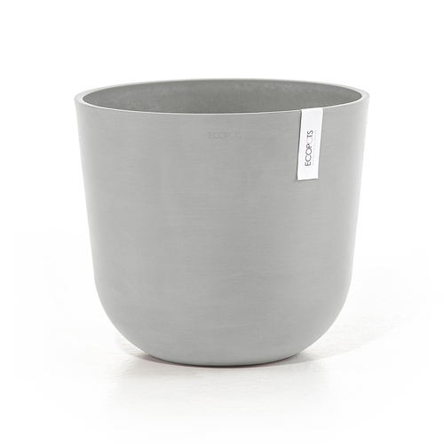 Ecopots Oslo 35cm Home Decor Garden Plant Pot White Grey