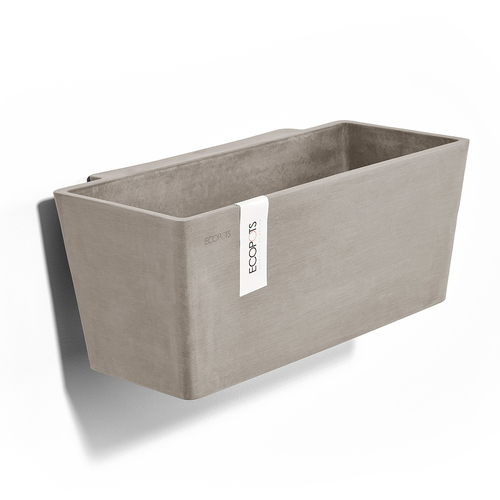EcoPots Manhattan Wall Mountable Pot M 35x14.5cm Taupe