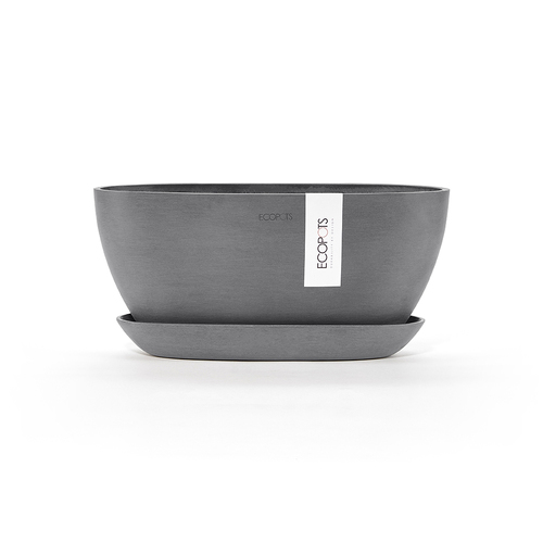 EcoPots Sofia 30x13.5cm Plant Pot Self Watering Grey