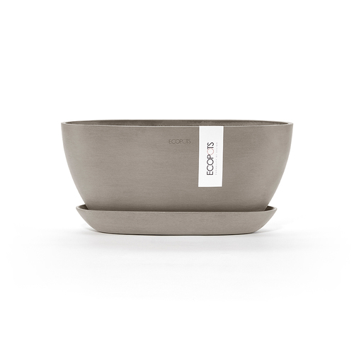 EcoPots Sofia 30x13.5cm Plant Pot Self Watering Taupe