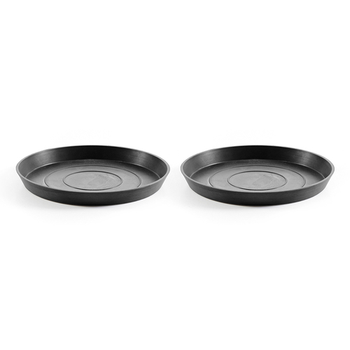 2PK Ecopots Plant Pot Saucer Round 29 Dark Grey 29x3.0cm