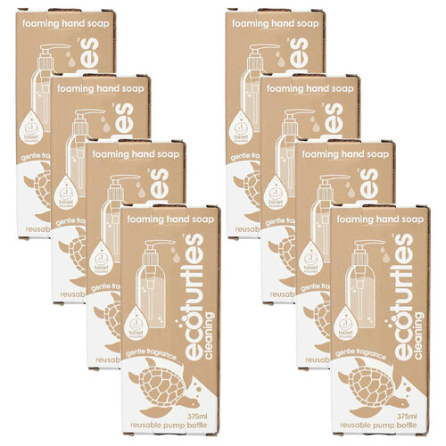 8PK Eco Turtles Foaming Handsoap Pump Bottle & Tablet