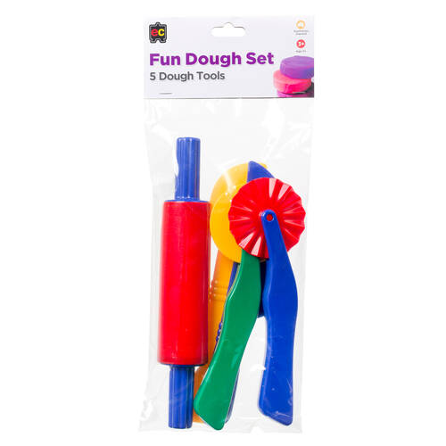 5pc Educational Colours Fun Modelling Clay Dough Accessories Multicoloured