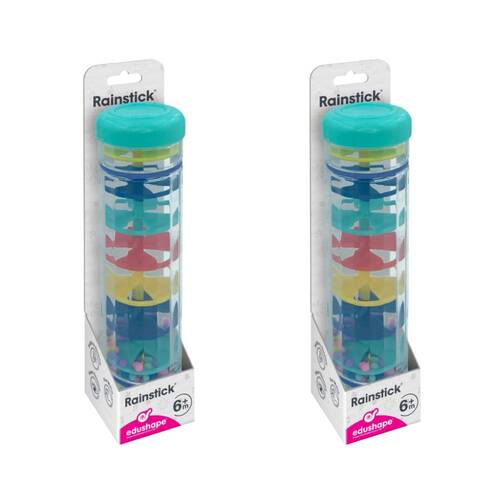 2PK Edushape Rainstick Musical Calming Sensory Stick Toy Baby Toddler 6m+ 20cm