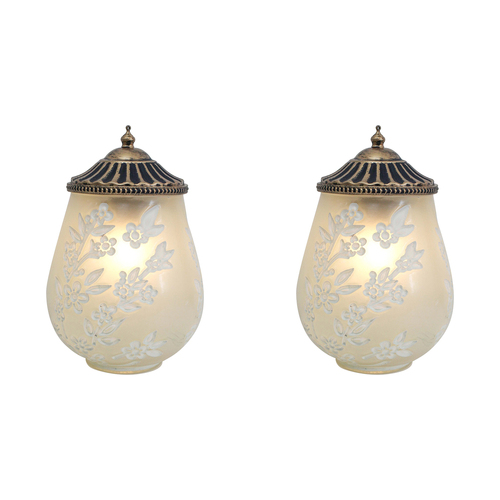 2PK LVD Lantern LED Vine X-Large Frost Decorative Lighting Home Decor