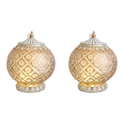 2PK LVD Lantern LED Round Goldwash Decorative Lighting Home Decor