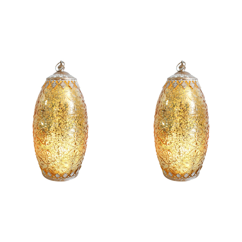 2PK LVD Lantern LED Tall Decorative Lighting Home Decor Gold