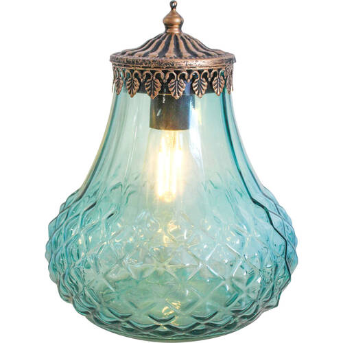 LVD Glass Lantern LED Bottle Home/Lounge Decor Moroc XL Shimmer