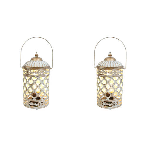 2PK LVD Metal LED Lantern Hanging Home Decor 19.5cm Moroque 2