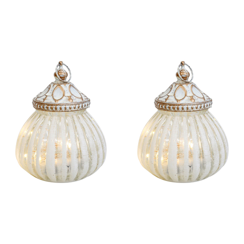 2PK LVD Lantern LED Balle Decorative Lighting Home Decor White