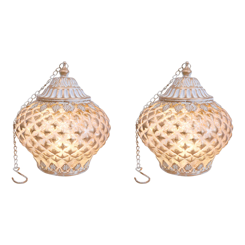 2PK LVD Lantern LED Temple Goldwash Decorative Lighting 15cm Home Decor