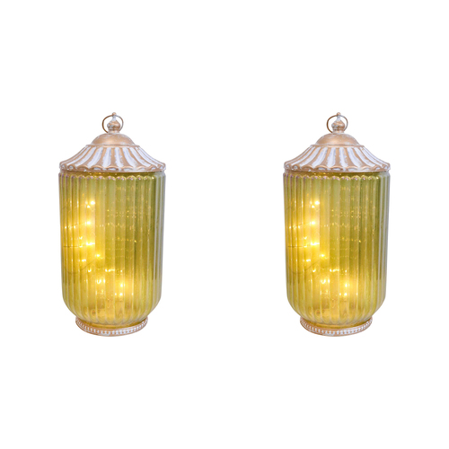 2PK LVD Lantern LED X-Large Vasey Decorative Lighting 23cm Home Decor