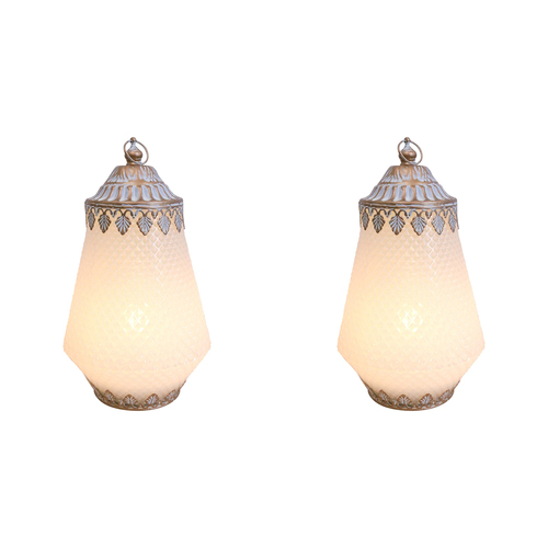 2PK LVD Lantern LED X-Large Temple Decorative Lighting 21cm Home Decor