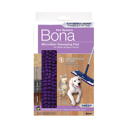 Bona Pet Microfibre Mop Sweeping Pad for Hard Floors