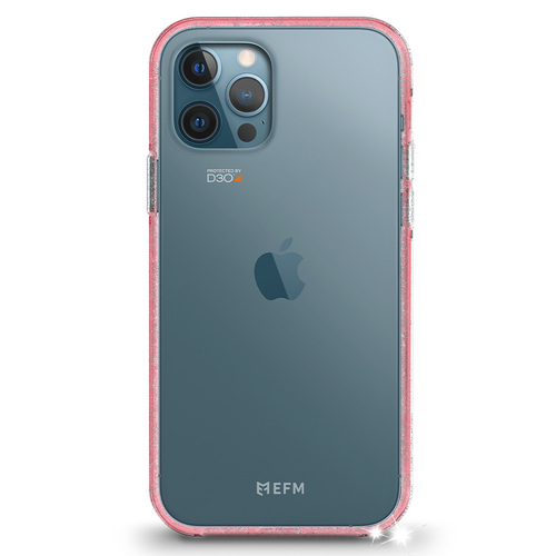 EFM Aspen D3O Crystalex Case Armour suits iPhone 12 Pro Max 6.7" - Glitter Coral