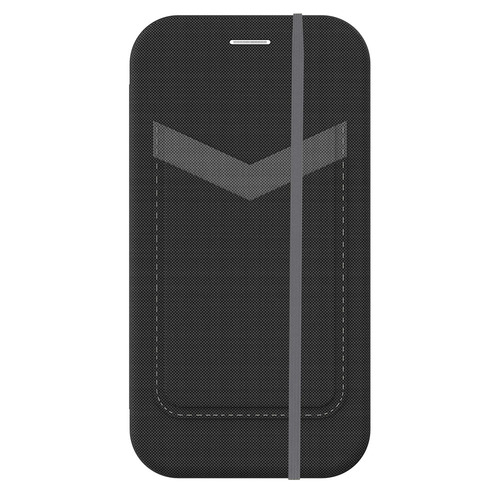 EFM Miami Leather Wallet Case Armour w/ D3O For iPhone 13 Pro Max (6.7") - Smoke Black