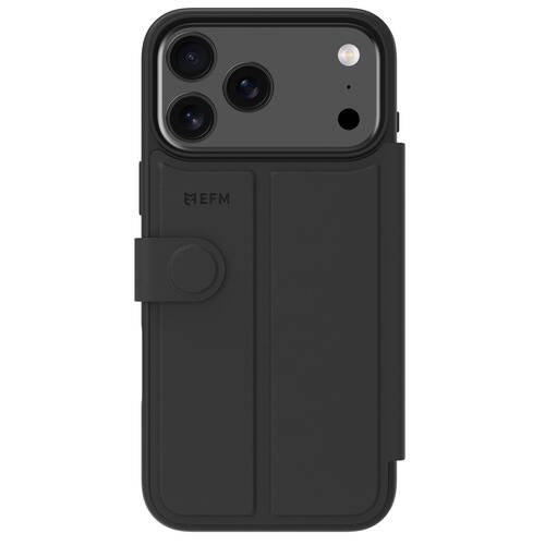 EFM Venice Wallet Phone Case For iPhone 17 Pro Max 6.9in Black