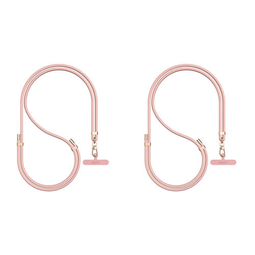 2PK EFM Go Crossbody Hands-Free Universal Mobile Phone Lanyard Holder Pink